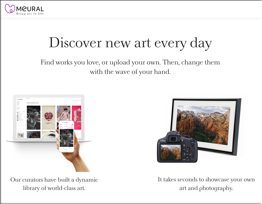 Discover new art every day with Meural