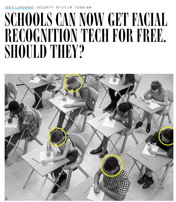 The title of this article is: Schools can not get facial recognition tech for free. Should they?
