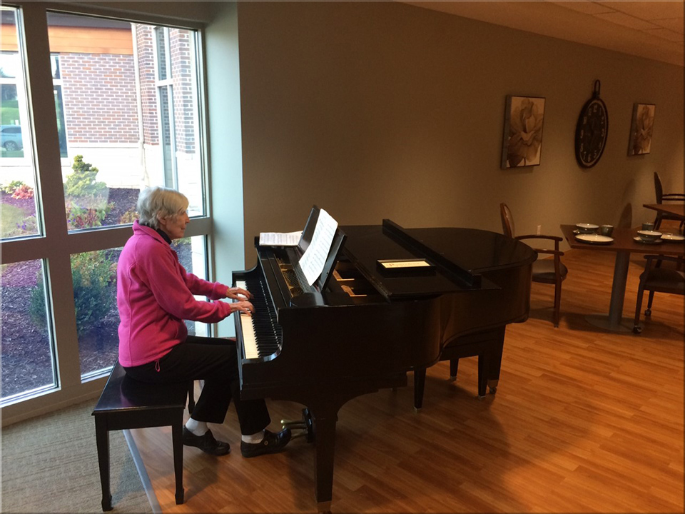 Mom at the piano - 1