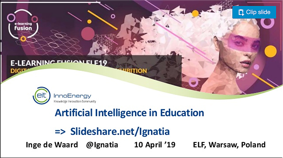 AI in education -- April 2019 by Inge de Waard