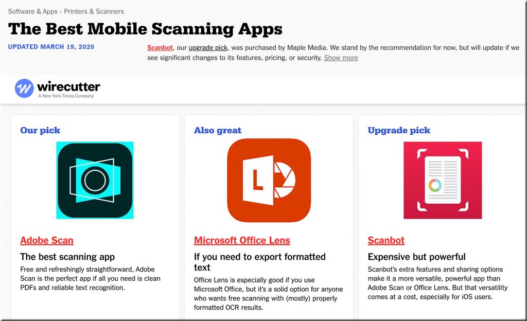 The Best Mobile Scanning Apps -- 2020