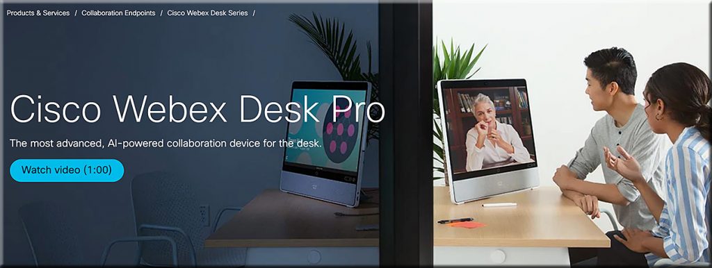 Cisco Webex Desk Pro -- AI integrated into Webex Meetings