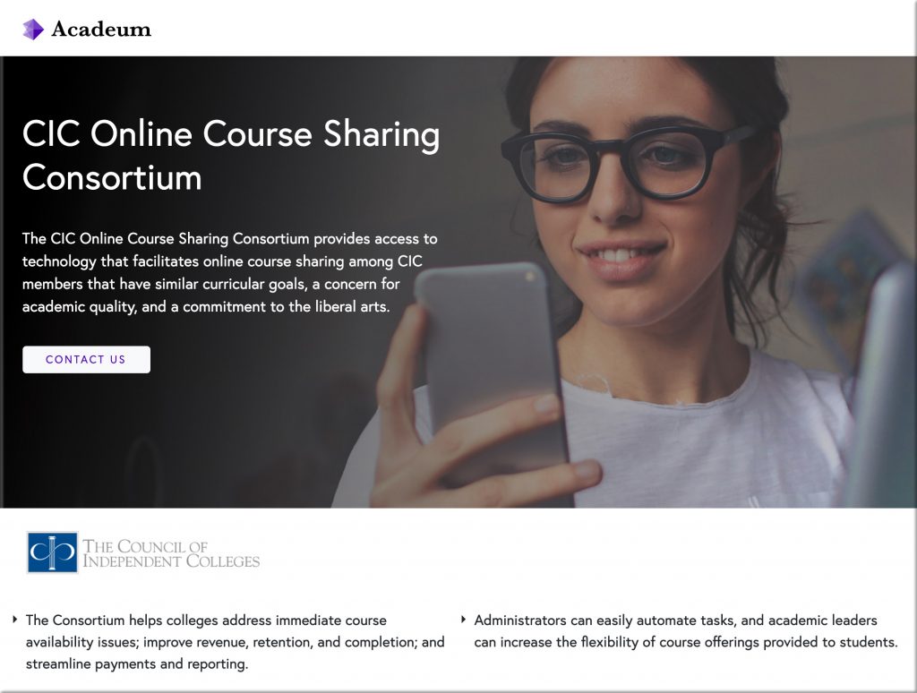 CIC Online Course Sharing Consortium