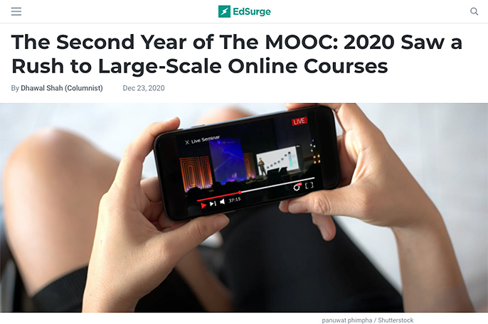 The Second Year of The MOOC: 2020 Saw a Rush to Large-Scale Online Courses