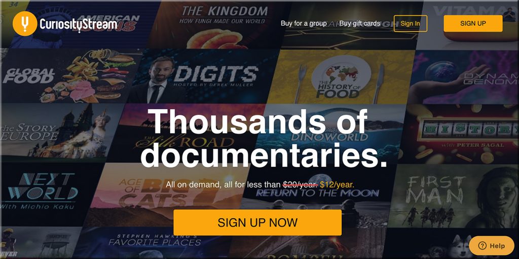 CuriosityStream is a streaming service for people who love to learn