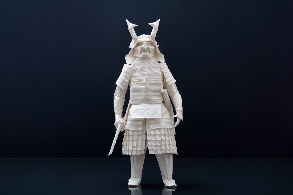 This Elaborately Armored Samurai Was Folded From A Single Sheet of Paper