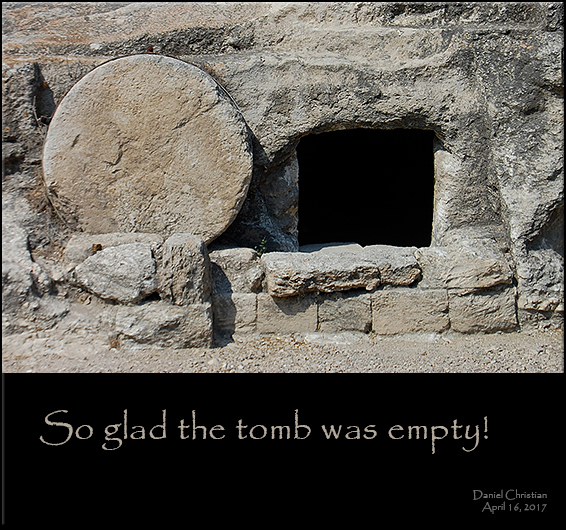 Picture of an empty tomb.