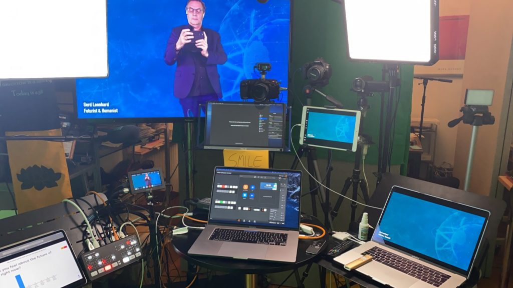 Gerd Leonhard's studio where he makes what he calls Keynote Television