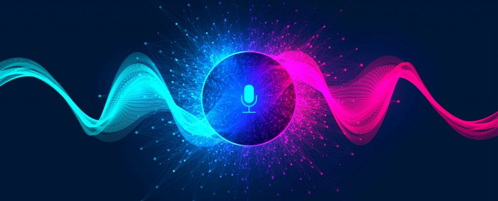 Graphic of digital audio for the article entitled An Edtech User’s Glossary to Speech Recognition and AI in the Classroom