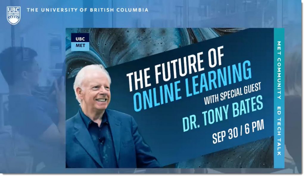 The future of online learning with Dr. Tony Bates