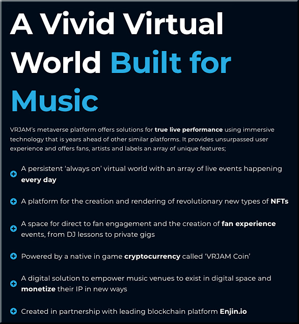 VRJAM's metaverse -- a vivid virtual world built for music