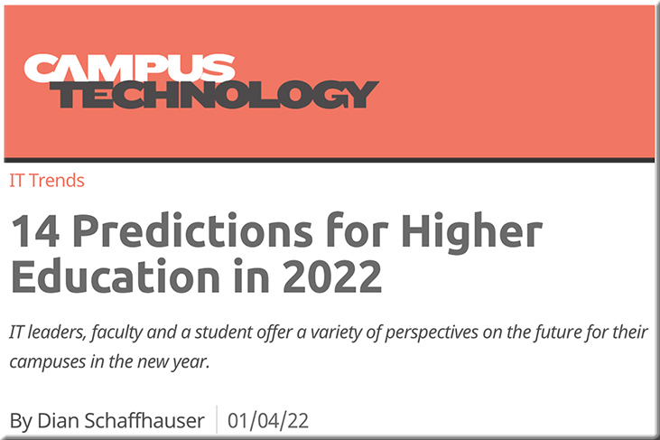 14 Predictions for Higher Education in 2022