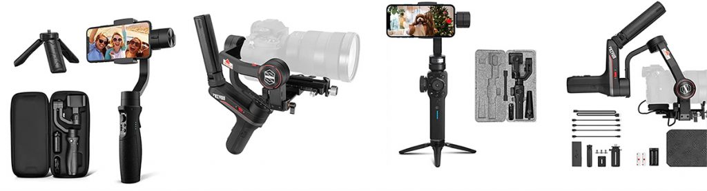 The use of Gimbals can give you stabilized images when you are recording digital video.