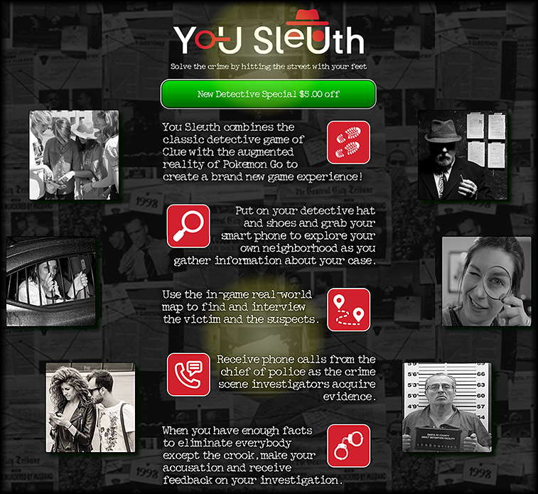 You Sleuth = The game of Clue + Augmented Reality (AR)