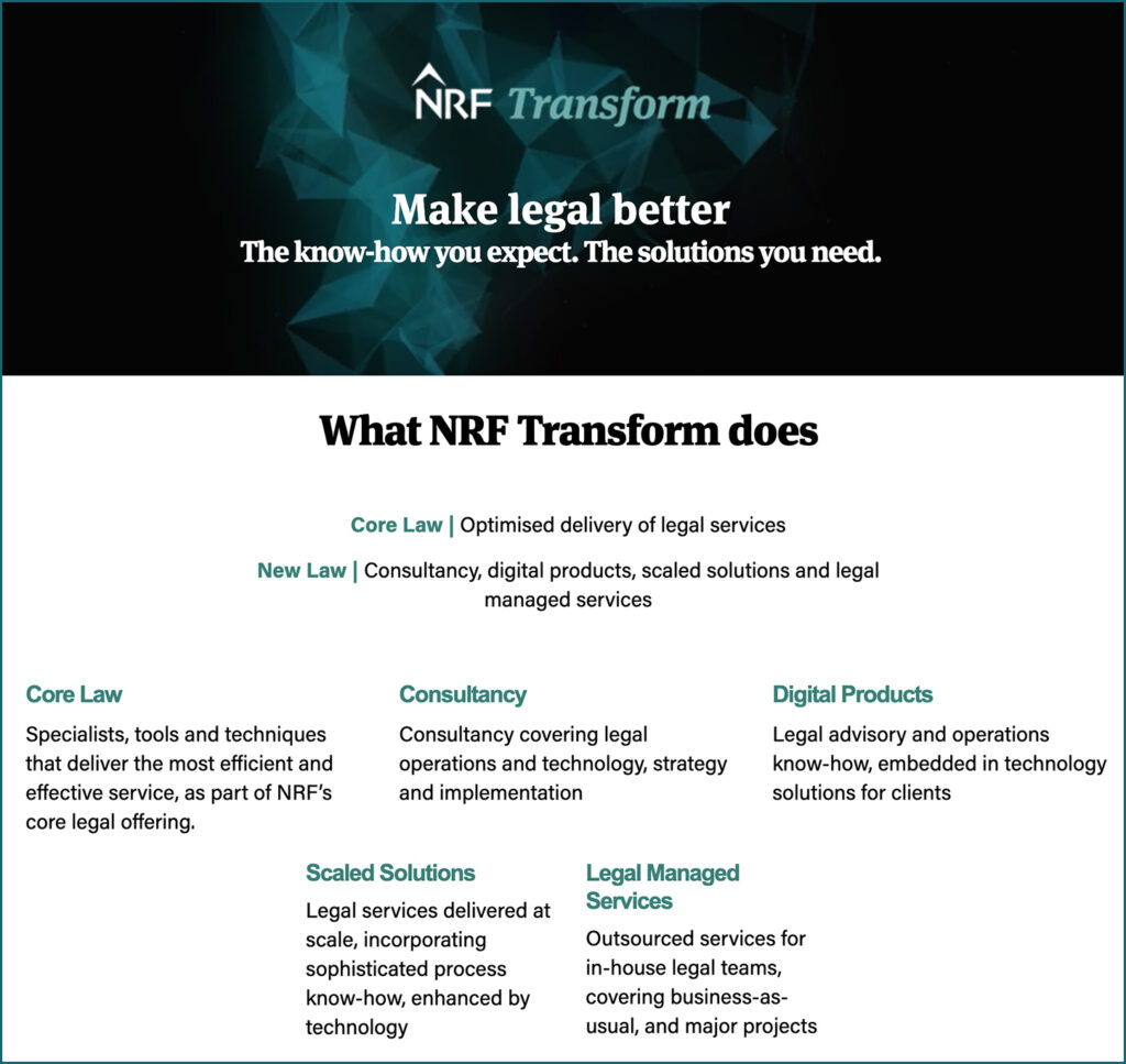 NRF Transform -- global legal operations