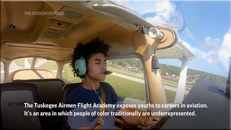Black teens learn to fly and aim for careers in aviation in the footsteps of Tuskegee Airmen