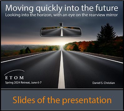 PowerPoint slides of Daniel Christian's presentation at ETOM